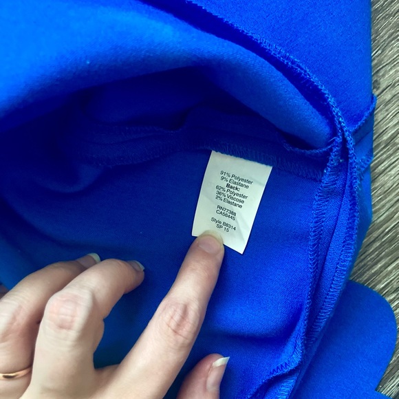 J Crew blue sleeveless dress with scalloped hem in size 4 - Picture 6 of 8